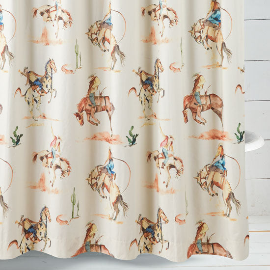 Cowboy Bronco Shower Curtain