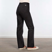 High Rise Black Straight Jeans