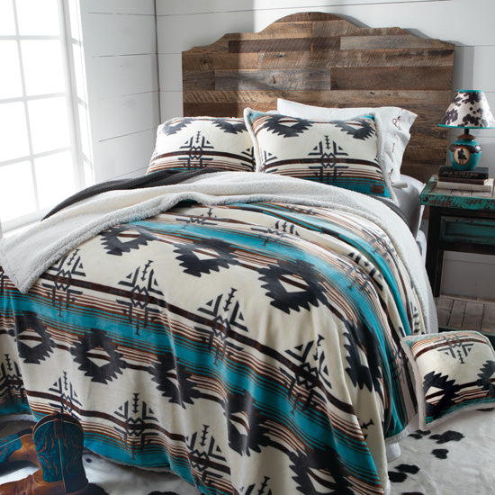 Lone Mountain Sherpa Fleece Comforter SetT1