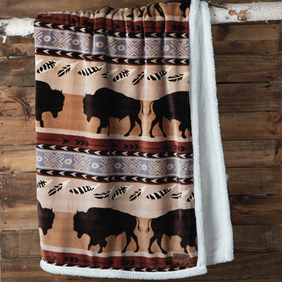 Buffalo Sherpa Throw by Wrangler