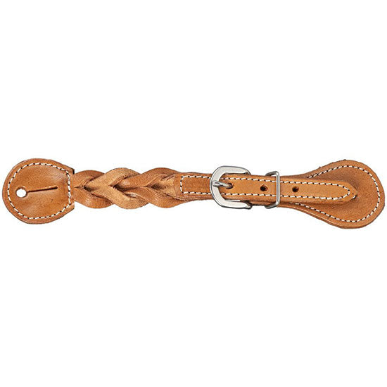 Light Oil Braided Leather Spur Straps