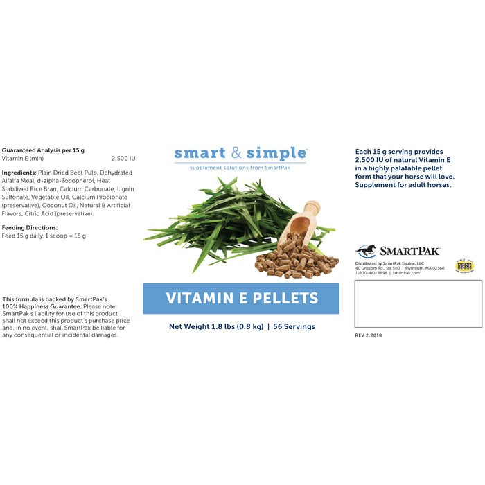 Smartequine Smart & Simple Vitamin E Pellets 1.9 lb Tub