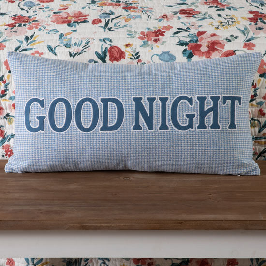Good Night Gingham Lumbar Pillow