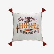 Happiness is Home Grown Tassel Pillow
