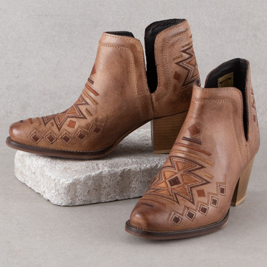 Rowdy Aztec Burnished Leather Boots
