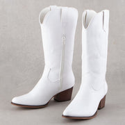 Womens White Nettie Boots