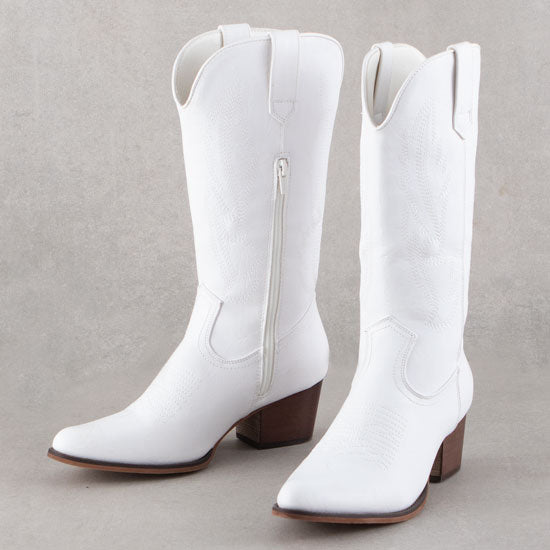 White Nettie Boots