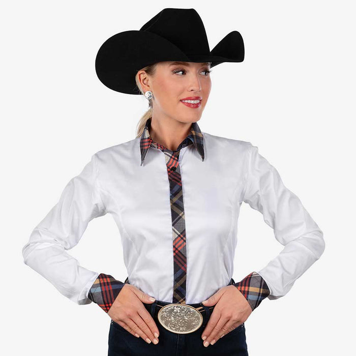 Checkered Plaid Hidden Zip Show Top