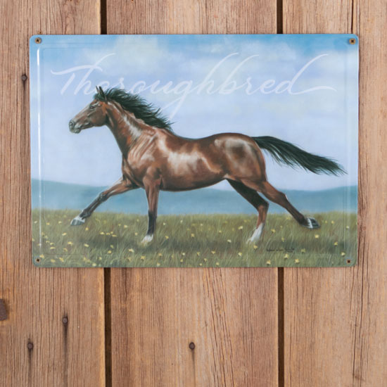Horse Thoroughbred Tin Sign