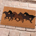 Running Horses Coir Doormat