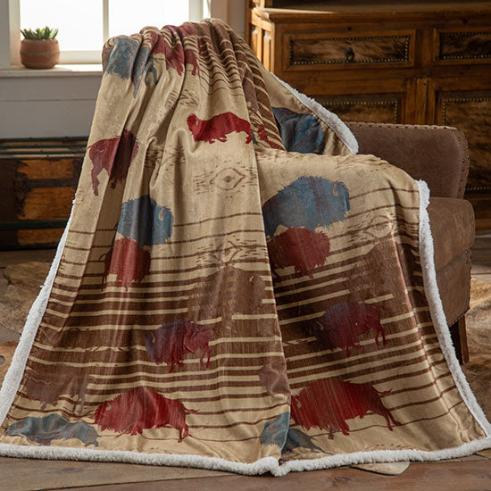 Paseo Road by Buffalo Home on the Range Sherpa Throw Blanket