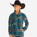 Powder River Boys' Teal Aztec Fleece