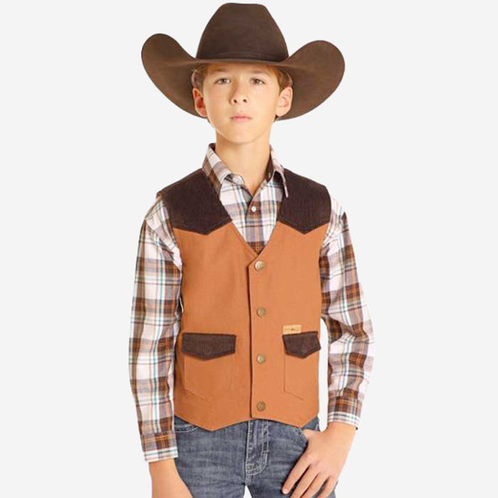 Powder River Boys' Camel Vest