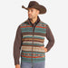 Powder River Brown Aztec Stripe Vest