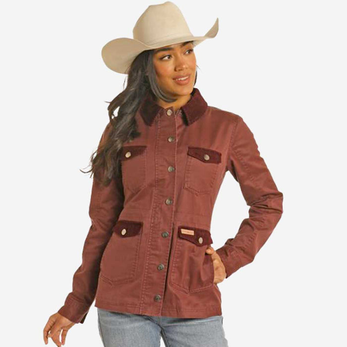 Powder River Burgandy Cotton Jacket