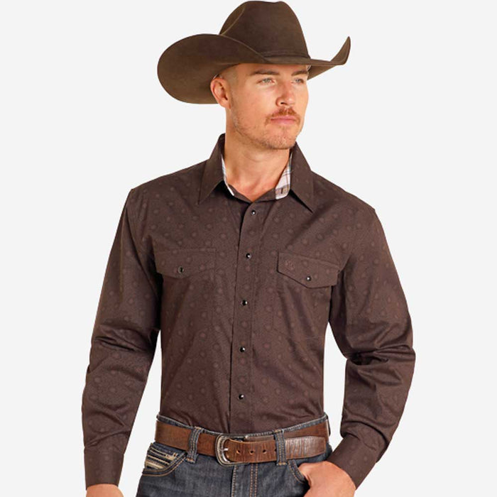Select Dark Brown Medallion Shirt