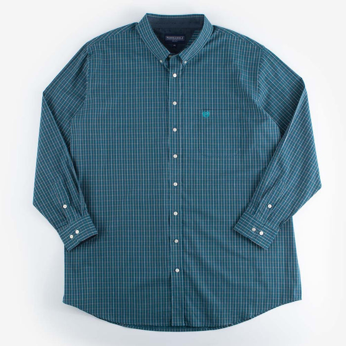 Ocean Blue Check Big Shirt