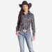 Denim Black Aztec Top