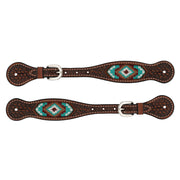 Beaded Basket Stamp Mens Spur Straps