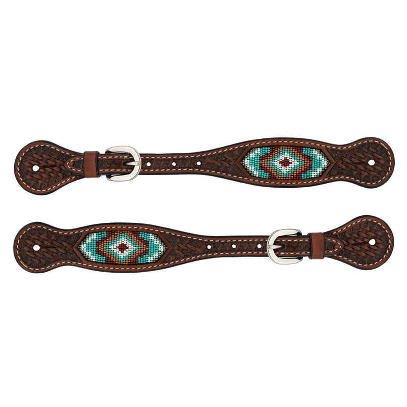 Beaded Basket Stamp Mens Spur Straps