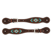 Beaded Basket Stamp Ladies Spur Straps