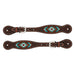 Beaded Basket Stamp Ladies Spur Straps