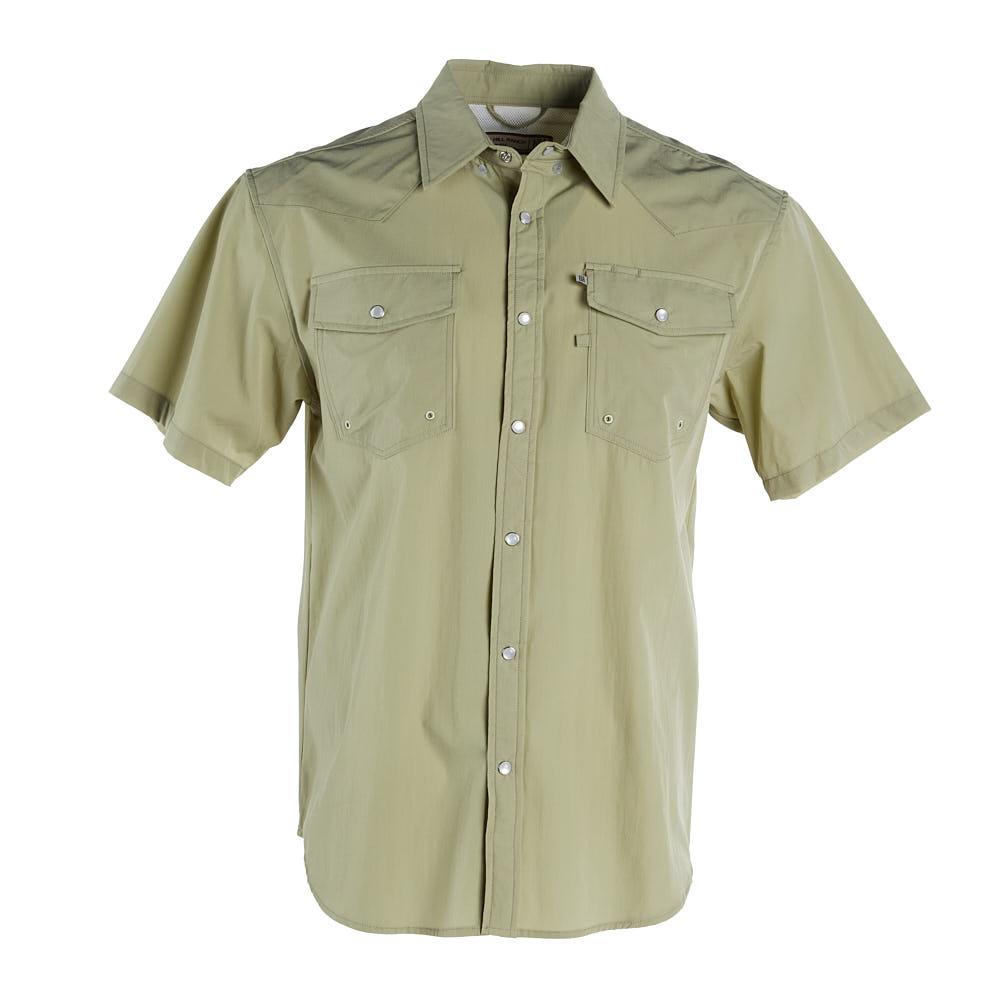 Brandcowboy Sandhill Ranch Light Green Short Sleeve Pearl