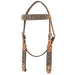 Brown Gator Crystal Browband Headstall
