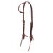 Dark Leather Double Buckle Slide Ear Headstall