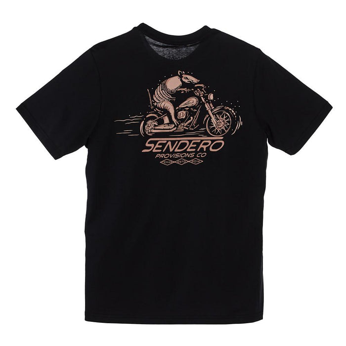 Mens Black Dillo Rider Short Sleeve Tee Shirt