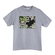 Mens Grey Camo Bull Tee