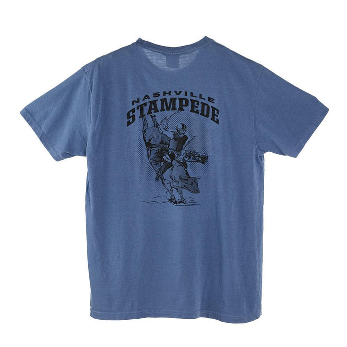 Nashville Stampede Heather Blue Twisted Feather Tee