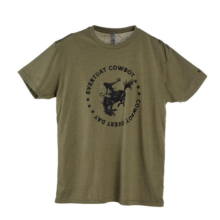 Mens Olive Everyday Cowboy Tee