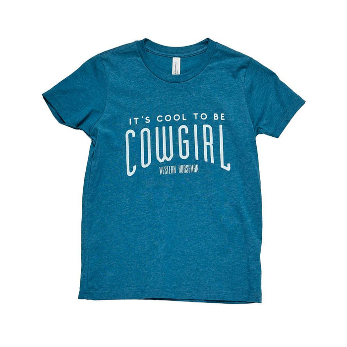 Girls Teal Cool To Be a Cowgirl Tee