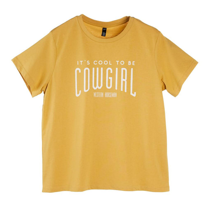 Womens Mustard Cool To Be Cowgirl Tee