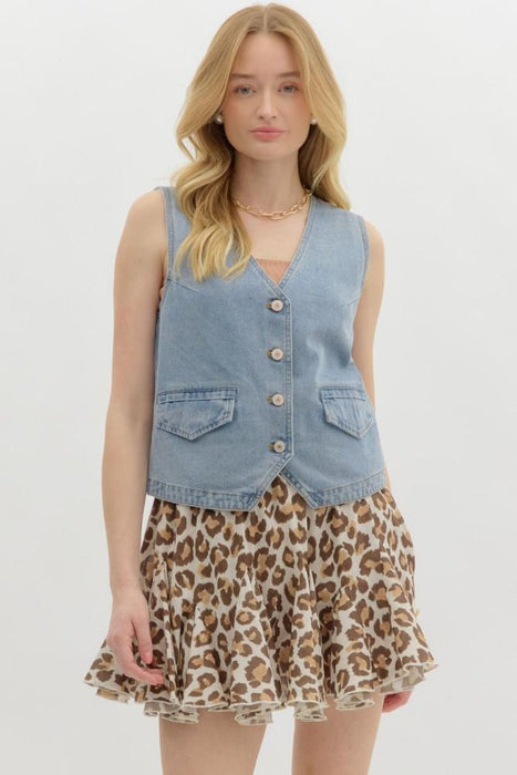 Womens Denim Fashion Vest