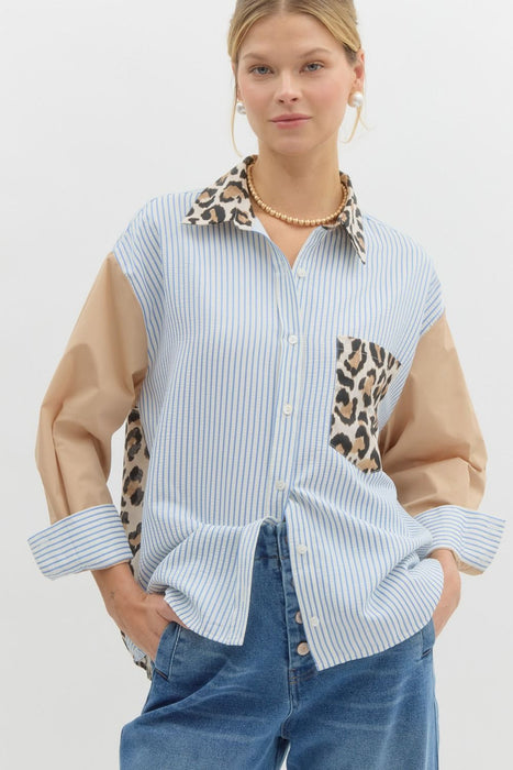 Womens Multi Print Classic Long Sleeve Shirt
