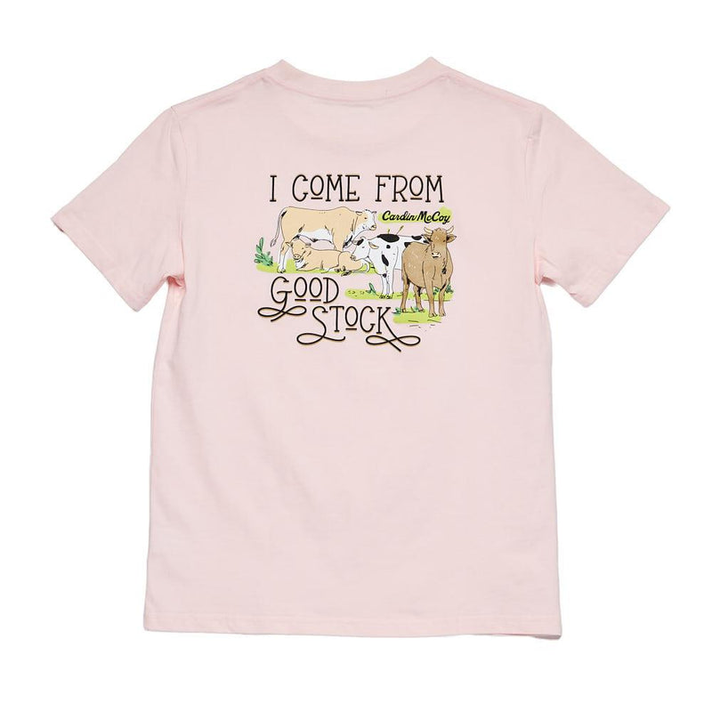 Girl's Light Pink Good Stock Short Sleeve Tee