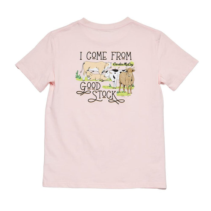 Girl's Light Pink Good Stock Short Sleeve Tee