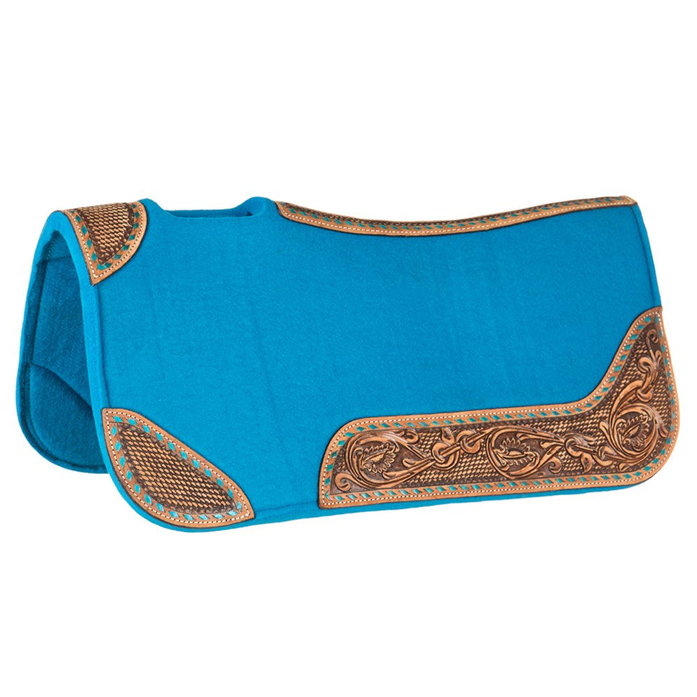 30” x 30” Buckstitch Black Barrel Saddle Pad. main image 1