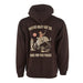 Mens Buckin Dillo Chocolate Hoodie