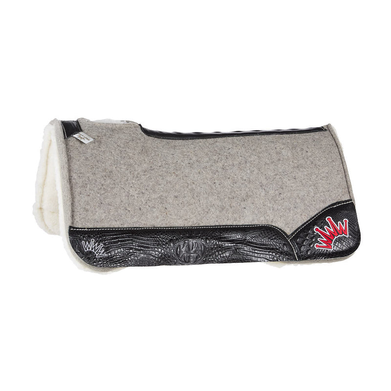 Kush Fleesar 1in Saddle Pad with Black Gator Leathers