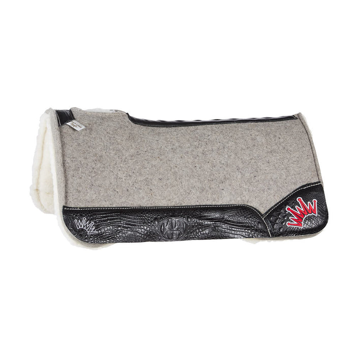 Kush Fleesar 1in Saddle Pad with Black Gator Leathers