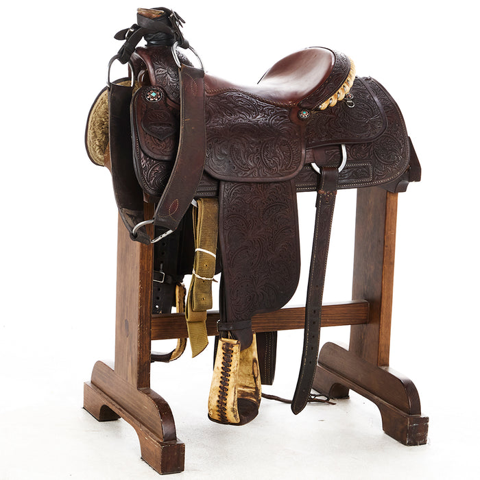 Used 15in Full Tooled Oak Leaf Team Roper