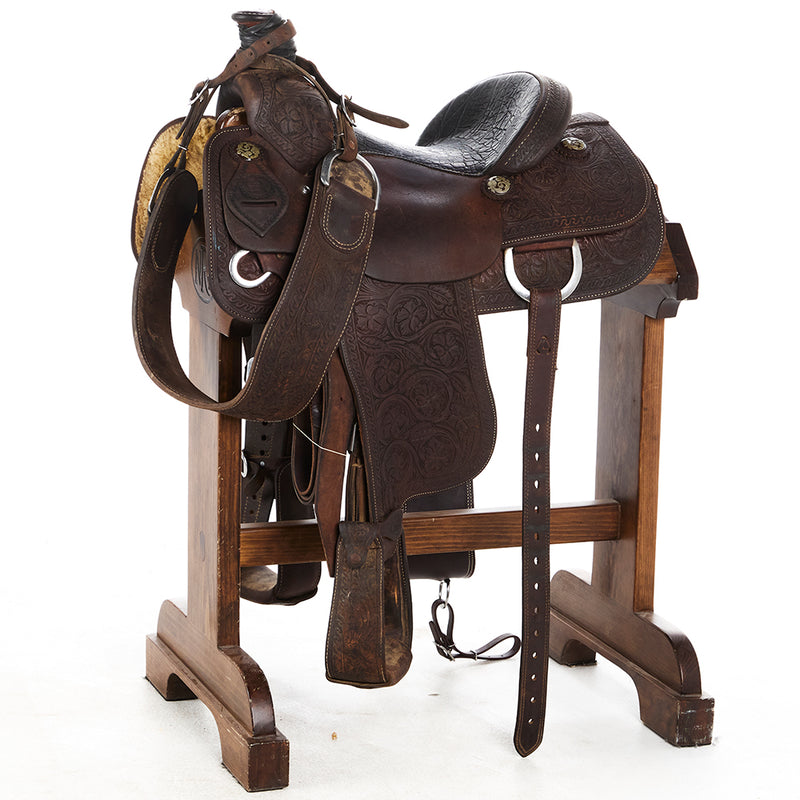 Used 14in 7/8 Breed Floral Team Roper
