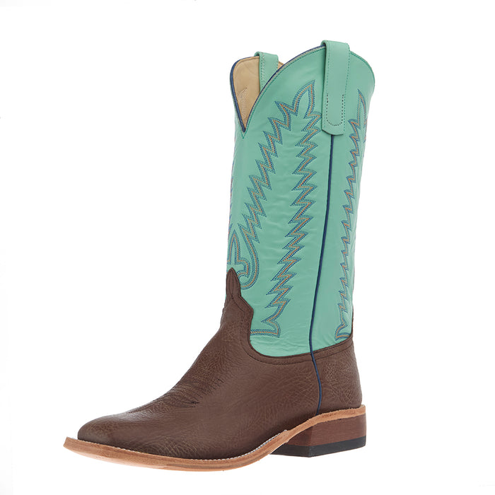 Men`s Chocolate Shrunken Shoulder Vamp 13in Mint Glove Top Boot