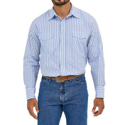Mens Blue/Red Wrinkle Resist Shirt