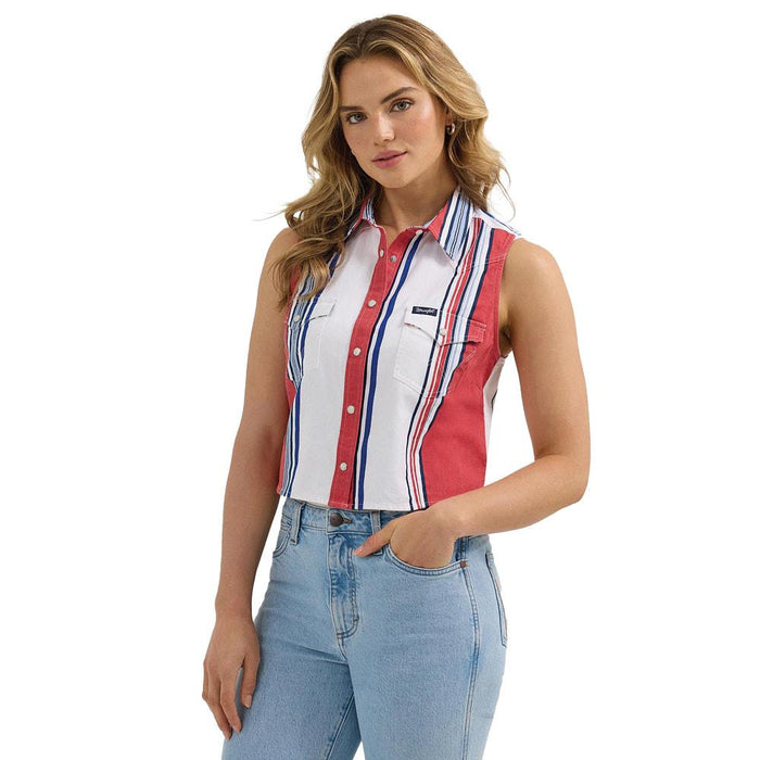 Women's Americans Sleeveless Crop Top