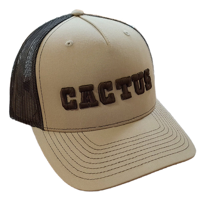 Khaki and Coffee 3D Cactus Snapback