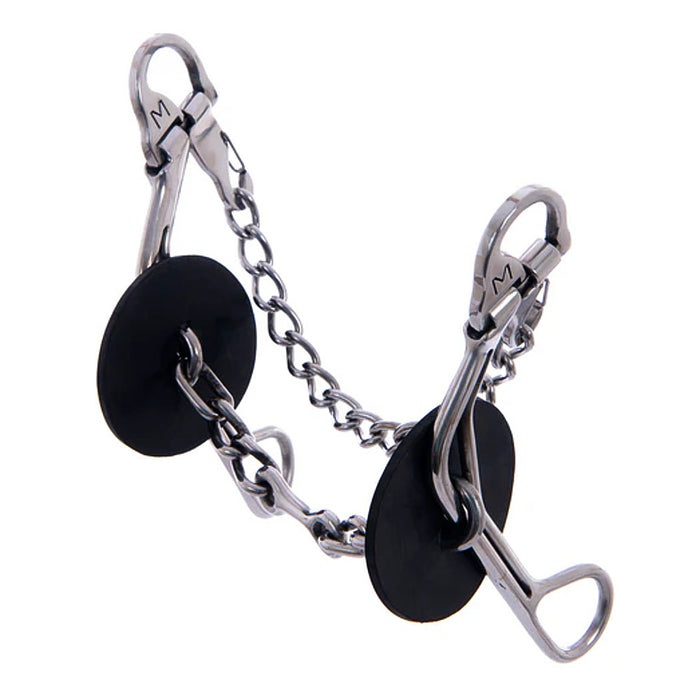 Swing Top Chain Dog Bone Medium Gag Bit